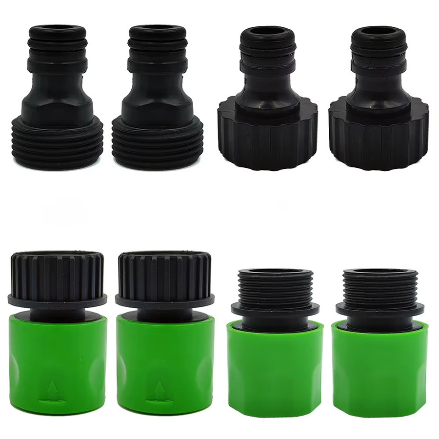 WUJIE Schnellanschluss Nippel mit 3/4 Zoll Außengewinde als Schlauch- und Rohr-Adapter für Gartenbewässerung und Tropfbewässerungssysteme - Bild 4