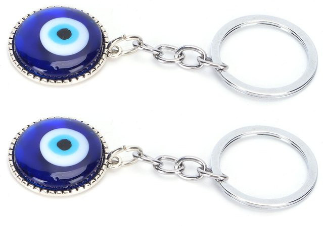 Schlüsselanhänger Böser Blick, Legierung, Unisex, White - Bild 1