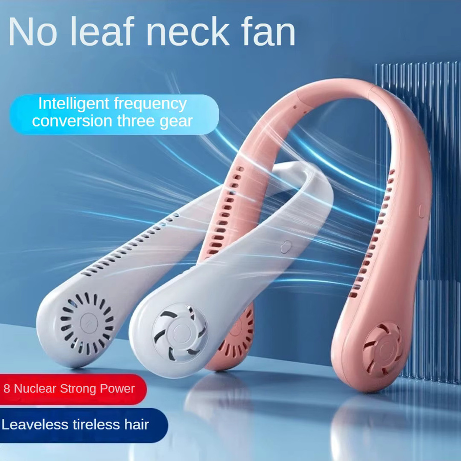Abay Tragbarer Halsventilator ohne Rotorblätter, Mini USB-Ventilator für Büro und Outdoor, leise und kühlend, in Pink oder Weiß - Bild 5