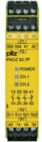 PILZ Sicherheitsschaltgerät PNOZ X2.7P 24VACDC gelb B/H/T: 22,5 x 94 x 121 mm - Bild 1