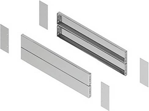 Schneider Electric Seitensockel Raumsockel aus Edelstahl 304L in Silber, H: 80 cm, B: 20 cm, T: 8 cm - Bild 1