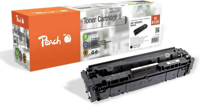 Peach HP 415X Toner XL Schwarz (W2030X) wiederaufbereitet für HP Color LaserJet Enterprise MFP M 480 f und HP Color LaserJet Pro MFP M 454 dw - Bild 1