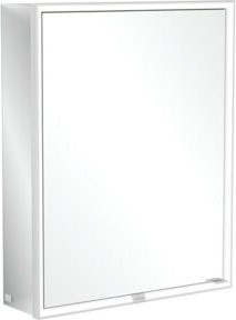 V&B Spiegelschrank MY VIEW NOW mit LED-Beleuchtung und internen Regalen, Weiß, B/H/T: 60 x 75 x 16,8 cm - Bild 1