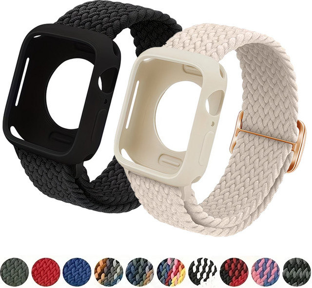 Uhrenarmband mit TPU Hülle, Schwarz, Unisex - Bild 1