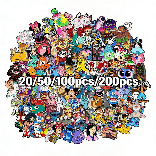 Disney Broschen-Set, Cartoon Prinzessin, Emaille, Bunt - Bild 1