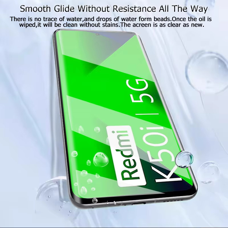 3er-Set gehärtetes Glas Displayschutzfolie für Xiaomi Redmi K50i, transparent, mit Fingerabdruck-Entsperrung und Vollabdeckung - Bild 5