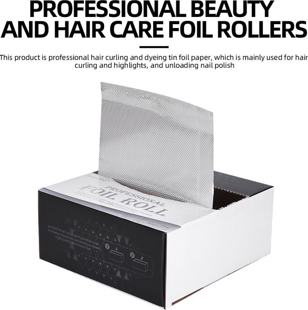 Aluminiumfolie für Haar Styling und Haarfärben, 300 Blatt - Bild 1