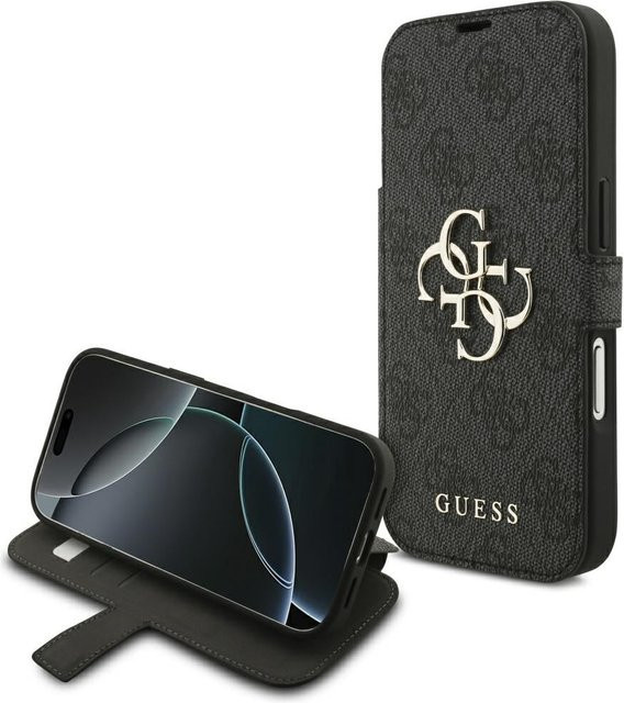 Guess Handyhülle für Apple iPhone 18 Pro Max und iPhone 17 Pro Max mit 4G Metall-Logo in Schwarz - Bild 1
