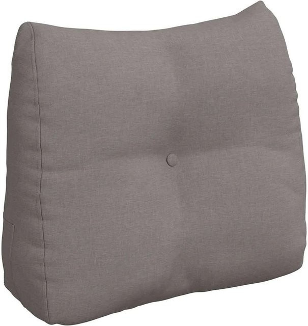 vidaXL Rückenkissen aus Samt in Taupe, B/T/H: 60 x 24 x 50 cm - Bild 1