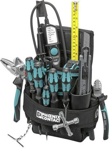 Phoenix Contact Profi Werkzeug-Gürteltasche in Schwarz, 13-teilig bestückt - Bild 1