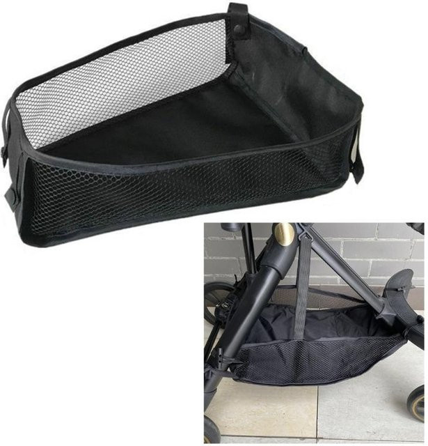 Tragbare Kinderwagen-Organizer-Tasche aus schwarzem Oxford-Stoff als Aufbewahrungskorb und Zubehör für Neugeborene und Kleinkinder - Bild 1