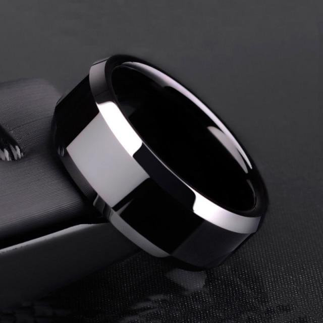 Wucifang Jewelry Ring Edelstahl, black, Damen, Herren, Unisex - Bild 1