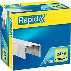Rapid Heftklammern 24/6 aus Stahl in Silber, 5000 Stück - Bild 2