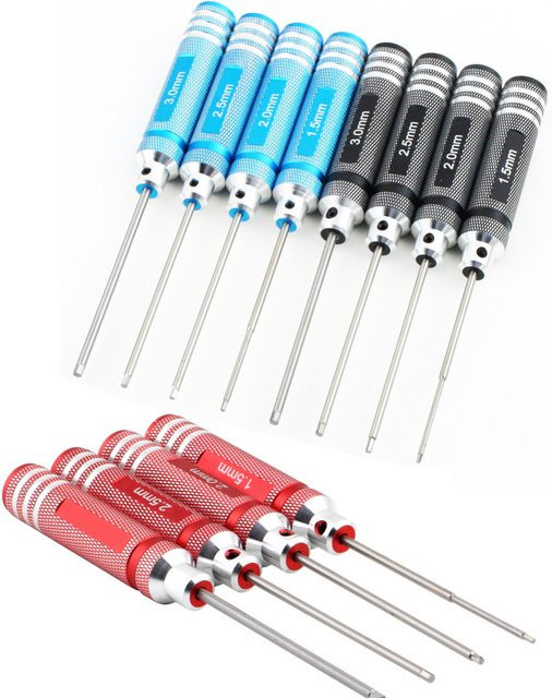RC Tools Sechskant-Schraubendreher-Set, 4-teiliges Set, Titanbeschichtung, gehärtet - Bild 1