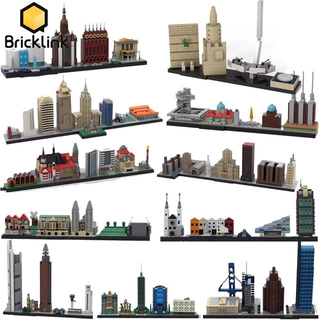 Bricklink MOC City Skyline Haus Architektur, Bausteine Spielzeug - Bild 1