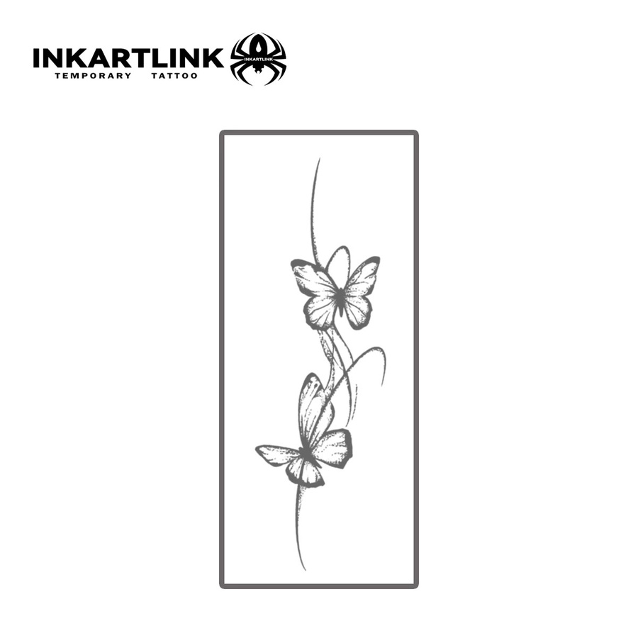 INKARTLINK Temporäre Tattoo-Aufkleber, Schmetterling, 1-2 Wochen haltbar - Bild 3