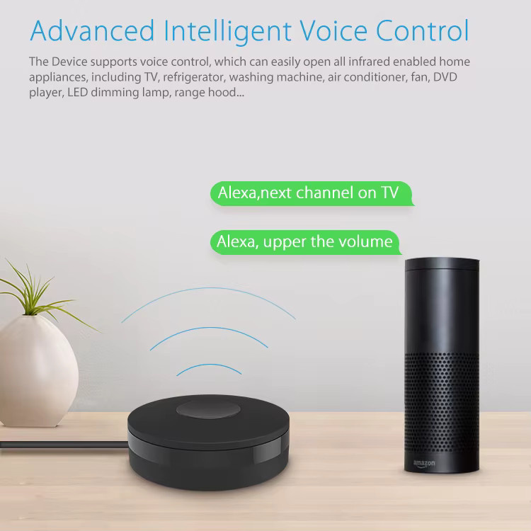 Tuya Smart WLAN RF IR Fernbedienung für Klimaanlagen und Fernseher, kompatibel mit Alexa und Google Home, Schwarz - Bild 3