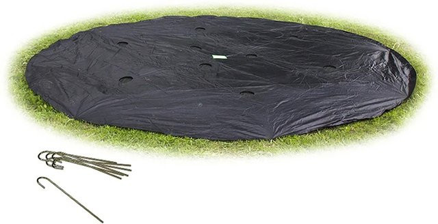 EXIT Supreme Ground Level Trampolin Abdeckplane, rund, Durchmesser: 427 cm, schwarz - Bild 1