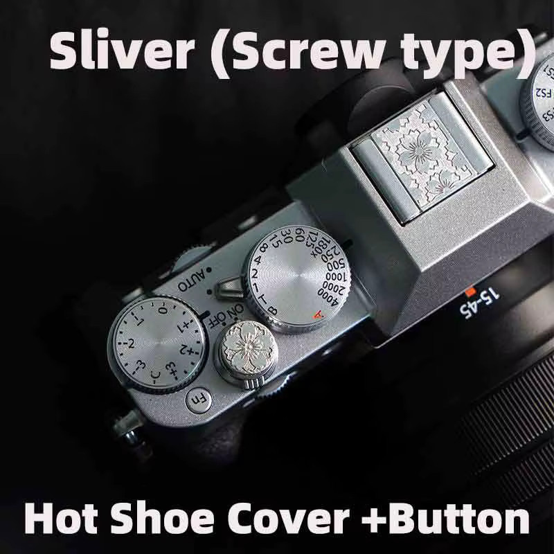 RG Sakura Metall Blitzschuh-Abdeckung und Auslöser-Taste Schutzkappe in Grün für Canon, Nikon Z30, Sony und Fuji XT5, XS20 Kameras - Bild 1