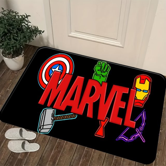 Beast Kingdom Marvel Cartoon Fußmatte mit Captain America, Hulk, Iron Man, Thor und Ant-Man, Mehrfarbig, B/T: 60 x 60 cm, Höhe: 1 cm - Bild 1