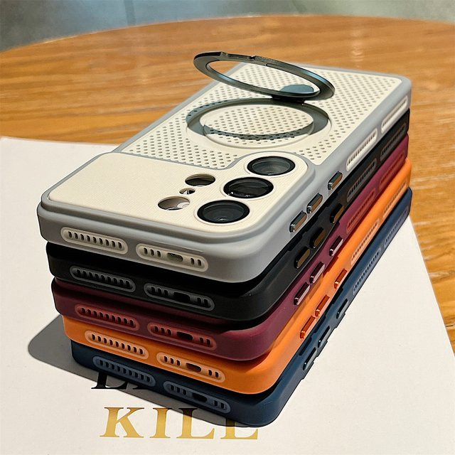 Samsung Kühlnetz-Handyhülle mit Magsafe und magnetischem Ständer für S24 Ultra, S25 Ultra und S26 Ultra in Blau - Bild 1