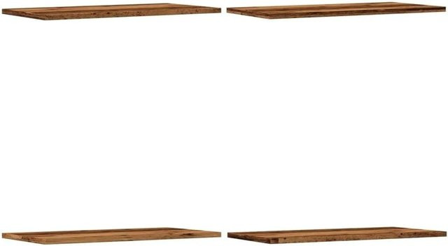 4er-Set Wandregale vidaXL in Altholz-Optik, braun, B: 60 cm, T: 30 cm, H: 1,5 cm - Bild 1