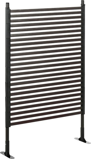 Outsunny Dekorativer Gartenzaun als Steckzaun in Braun mit Fuß, B/H: 93 x 150 cm - Bild 1