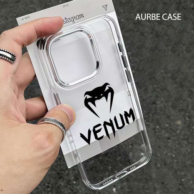 Aurbe Transparente Handyhülle mit silbernem Linsenrahmen für iPhone 17 16 15 14 13 12 11 Pro Max und 16E - Bild 1