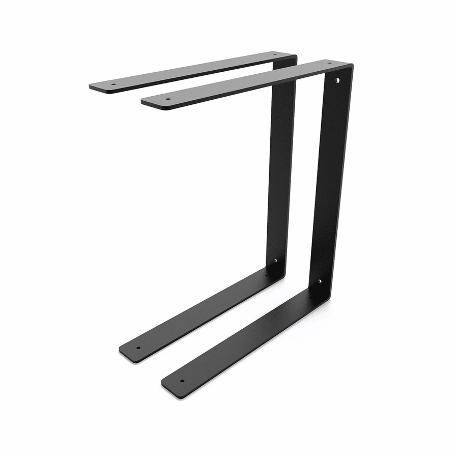 HEVVA Doppelte Regalhalterung HARTENBERG 2er Set Schwarz aus Metall Tiefe: 30 cm - Bild 2