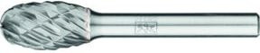 PFERD Hochleistungsfrässtift STEEL Tropfen TRE in Silber, Hartmetall, Durchmesser: 12 mm, Länge: 20 mm, Schaft-Durchmesser: 6 mm, für Stahl - Bild 1
