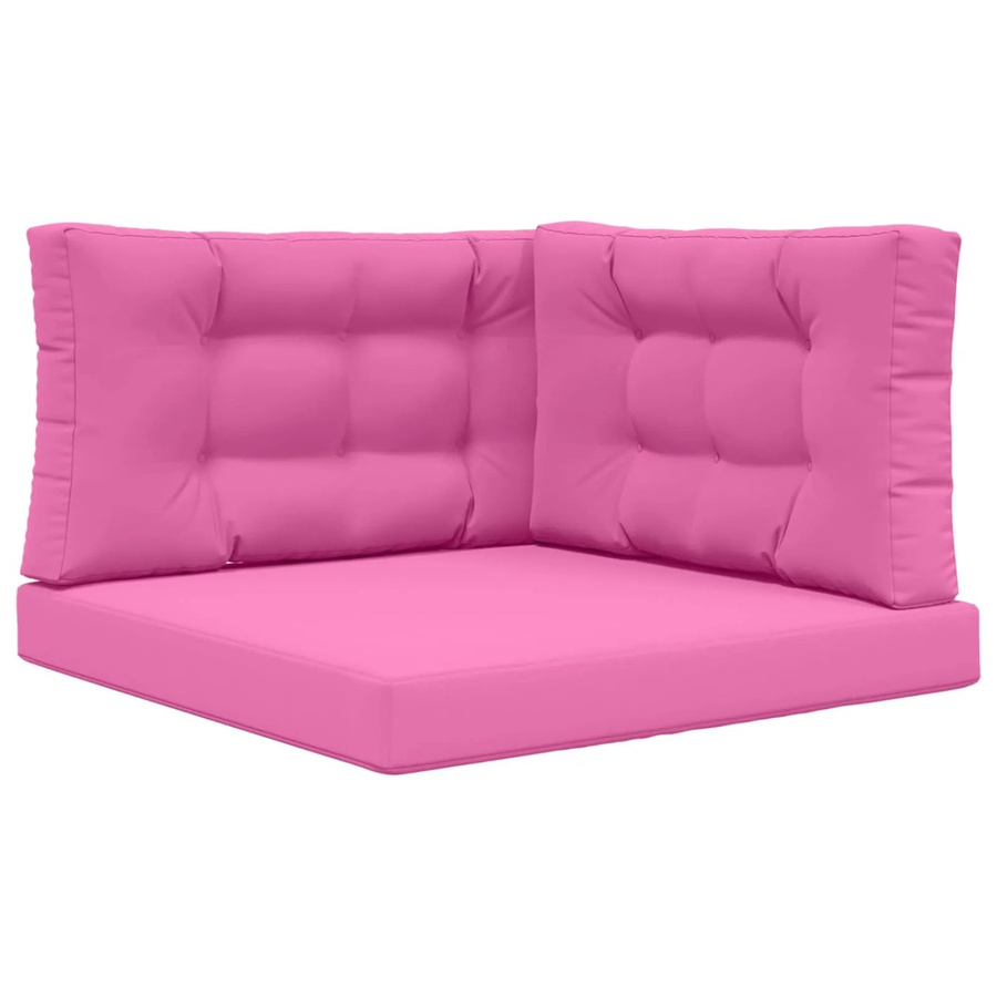 vidaXL Sofakissen für Draußen 3-teiliges Set Rosa aus Polyester, B/T/H: 80 x 80 x 80 cm - Bild 2