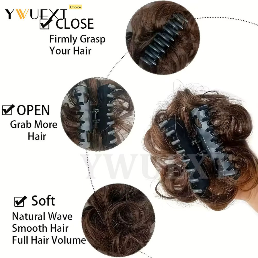 SPIKFN Clip-in-Haarknoten für lockiges Haar, Damen, 40 g - Bild 2