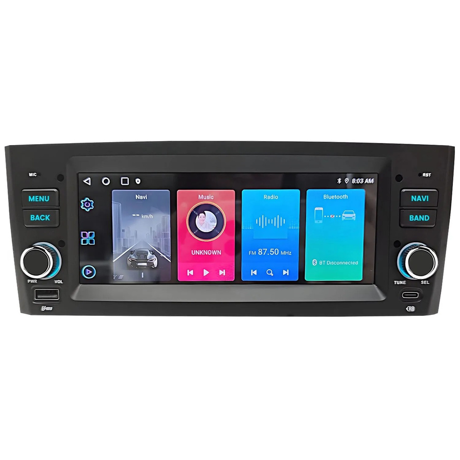 Junsun Autoradio für FIAT Grande Punto 2005-2012 mit Bluetooth und GPS in Schwarz mit 7,0 Zoll Display - Bild 2