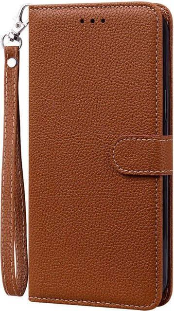 Leder Klapp Brieftasche Hülle für Samsung Galaxy S20 FE, S20 Plus und S20 Ultra in Braun - Bild 1
