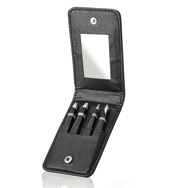 Ouriner Augenbrauenpinzetten-Set, 4-teilig, Edelstahl, Unisex - Bild 6