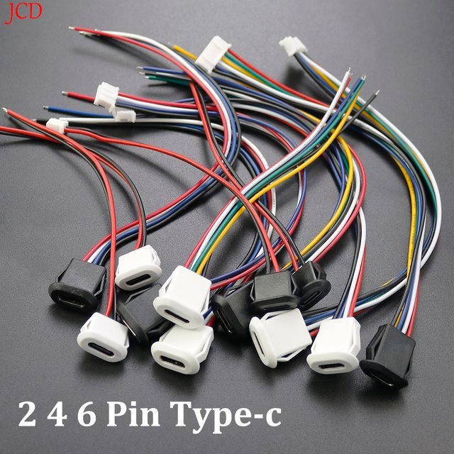 JCD USB Typ-C wasserdichter Steckverbinder mit Schweißdraht für Ladeschnittstellen - Bild 1