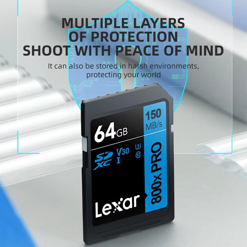 Lexar 800X PRO SD-Speicherkarte Klasse 10 V30 für 4K-Aufnahmen in Schwarz - Bild 4