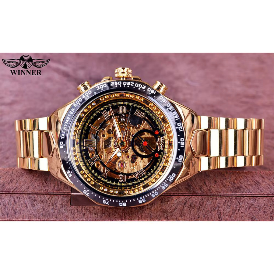 T-WINNER Armbanduhr Automatik, Edelstahl, Bicolor, Gold, Herren - Bild 2