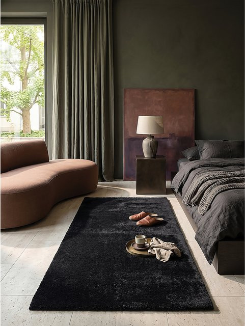 Hochflor Läufer Kadima Design von ALDAN in Schwarz, Breite: 80 cm, Länge: 150 cm - Bild 1