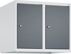 C+P Aufsatzschrank 7035/7016 aus Stahl mit Zylinderschloss und 2 Abteilen, Farbe Anthrazit/Grau, B/T/H: 50 x 60 x 50 cm - Bild 1