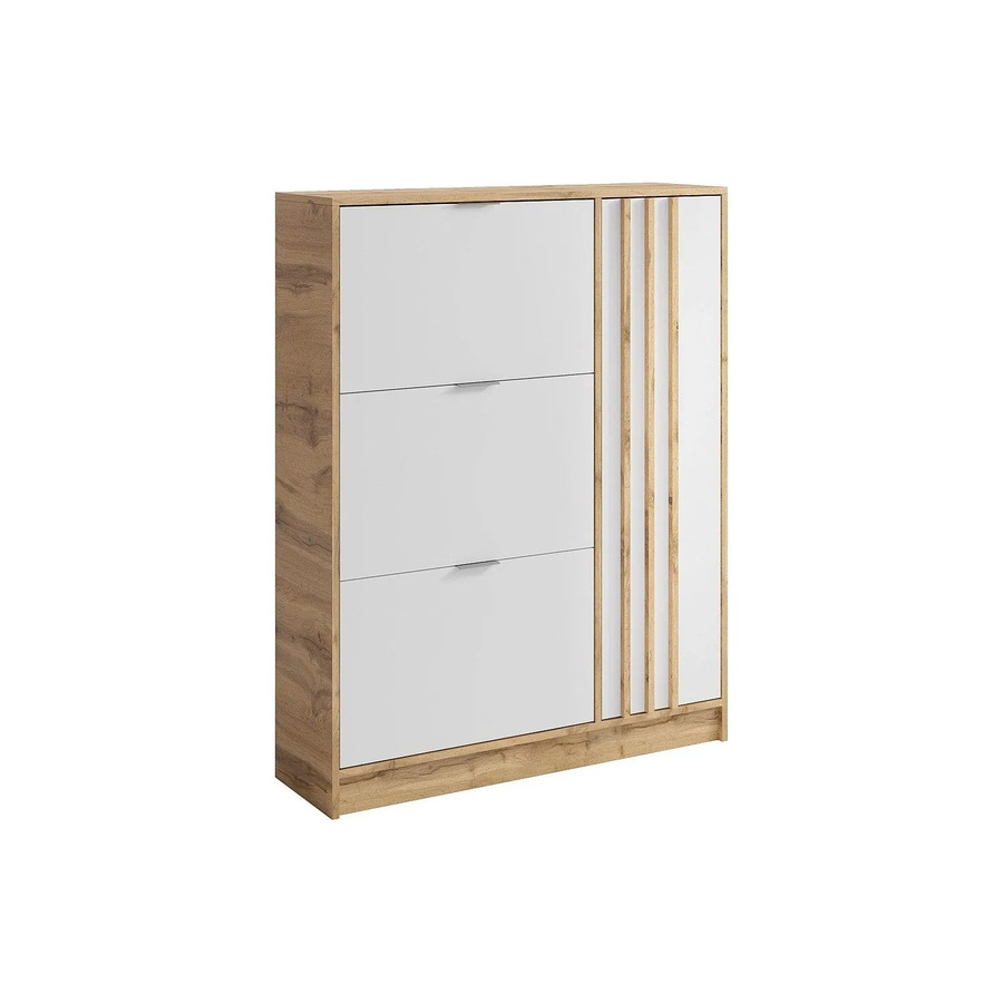 Schuhschrank Janakia von Vente-unique in Weiß, Breite: 102 cm, Höhe: 130 cm, Tiefe: 30 cm - Bild 2