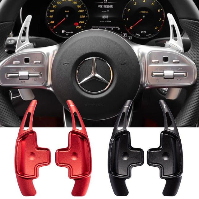 Auto Lenkrad Paddle Shifter Schaltwippen für Mercedes-Benz A B C E Klasse CLA GLA CLS GLC GLE W176 W205 W246 C117 W218 - Bild 1