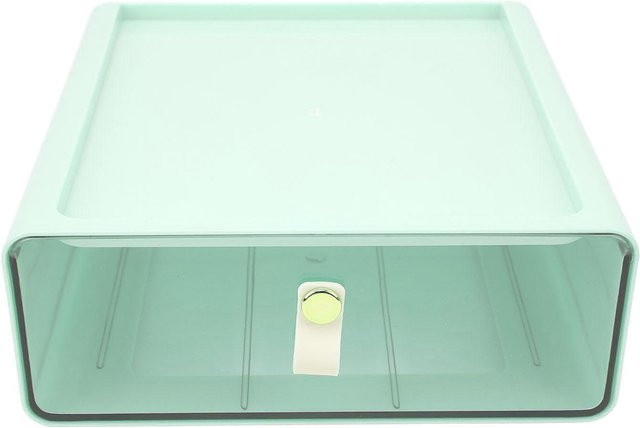 Transparente Schubladen-Aufbewahrungsbox von Wosawe outdoor sports in Grün, stapelbarer Organizer aus Kunststoff für das Büro - Bild 1