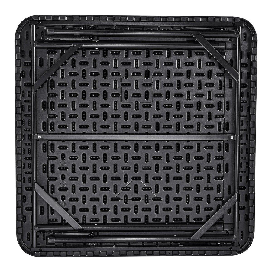 Buying Solutions MB Mahjong-Tisch für 4 Spieler, quadratischer Klapp-Kartentisch in Schwarz mit 4 Getränkehaltern, 4 Chip-Schalen und Domino-Set - Bild 3