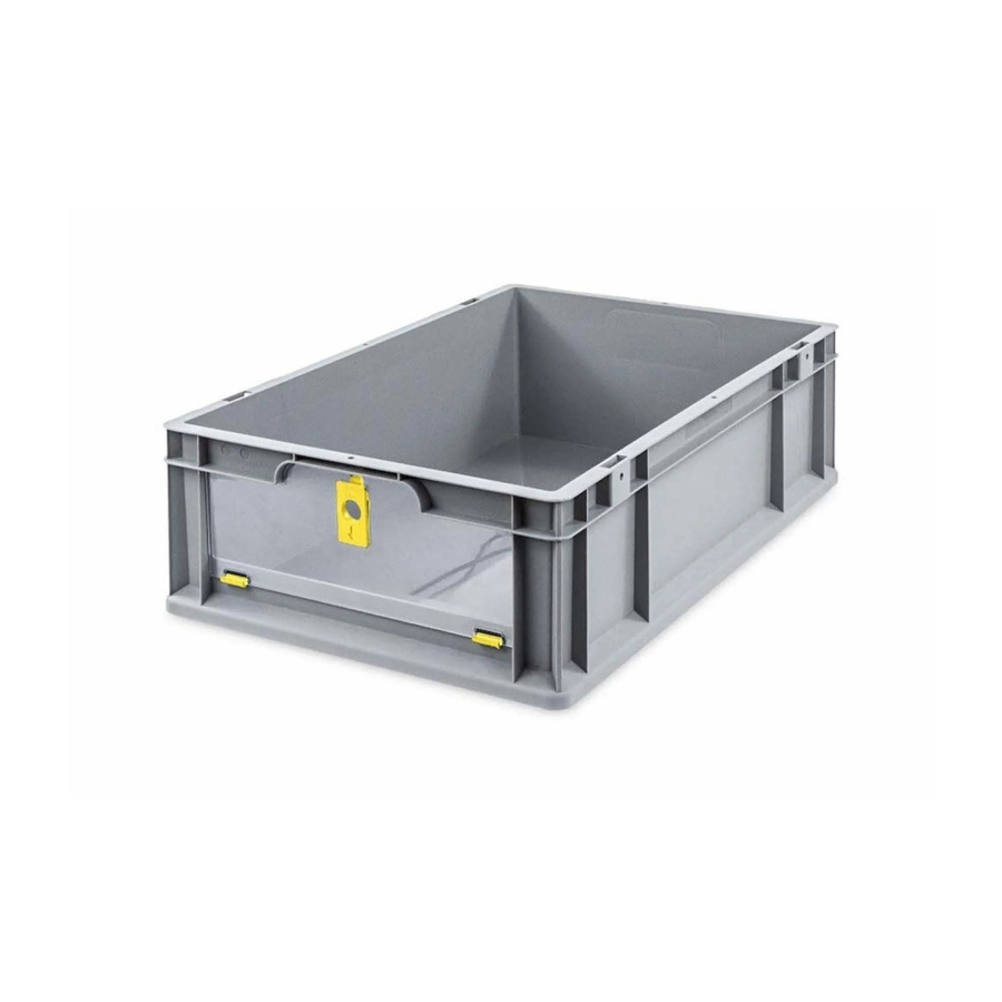 PROREGAL Eurobox NextGen Insight Cover Eurobehälter Transportbox, Gelb, H x B x T: 17 x 40 x 60 cm, 34 Liter - Bild 2