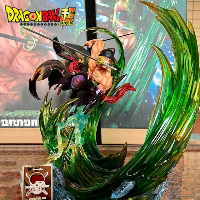 Bandai One Piece Roronoa Zoro Anime Figur, Leuchtende PVC-Statue, 24cm - Bild 1