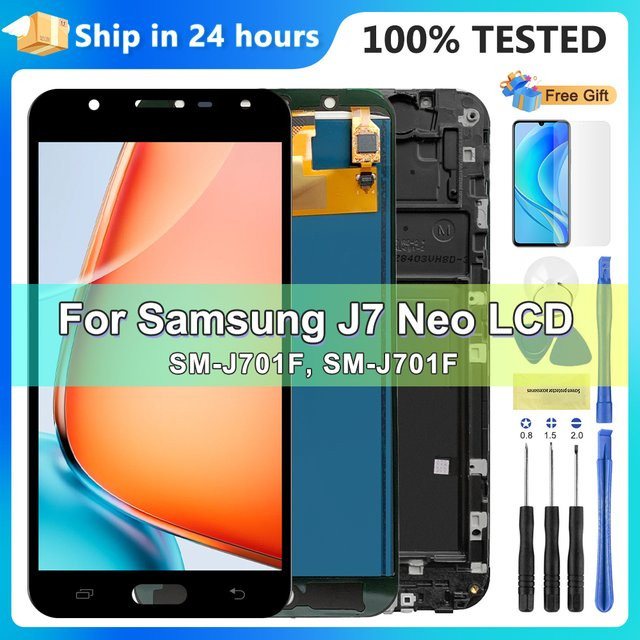 Samsung Galaxy J7 Neo LCD Display mit Touch Screen in Schwarz, 5,5 Zoll, Modell J701 J701F J701M J701MT - Bild 1