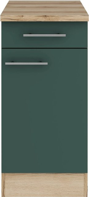 OPTIFIT Savona405 Küchen-Unterschrank in Steingrün mit modernem Design und melaminbeschichteter Qualitätsspanplatte, Breite: 40 cm - Bild 1
