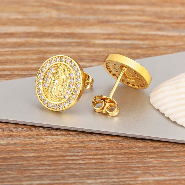 Nidin Ohrringe, Zirkonia, Gold, Damen - Bild 1