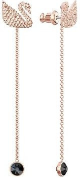 Swarovski Zweiband-Ohrringe, Roségold, Kristall, Damen - Bild 1